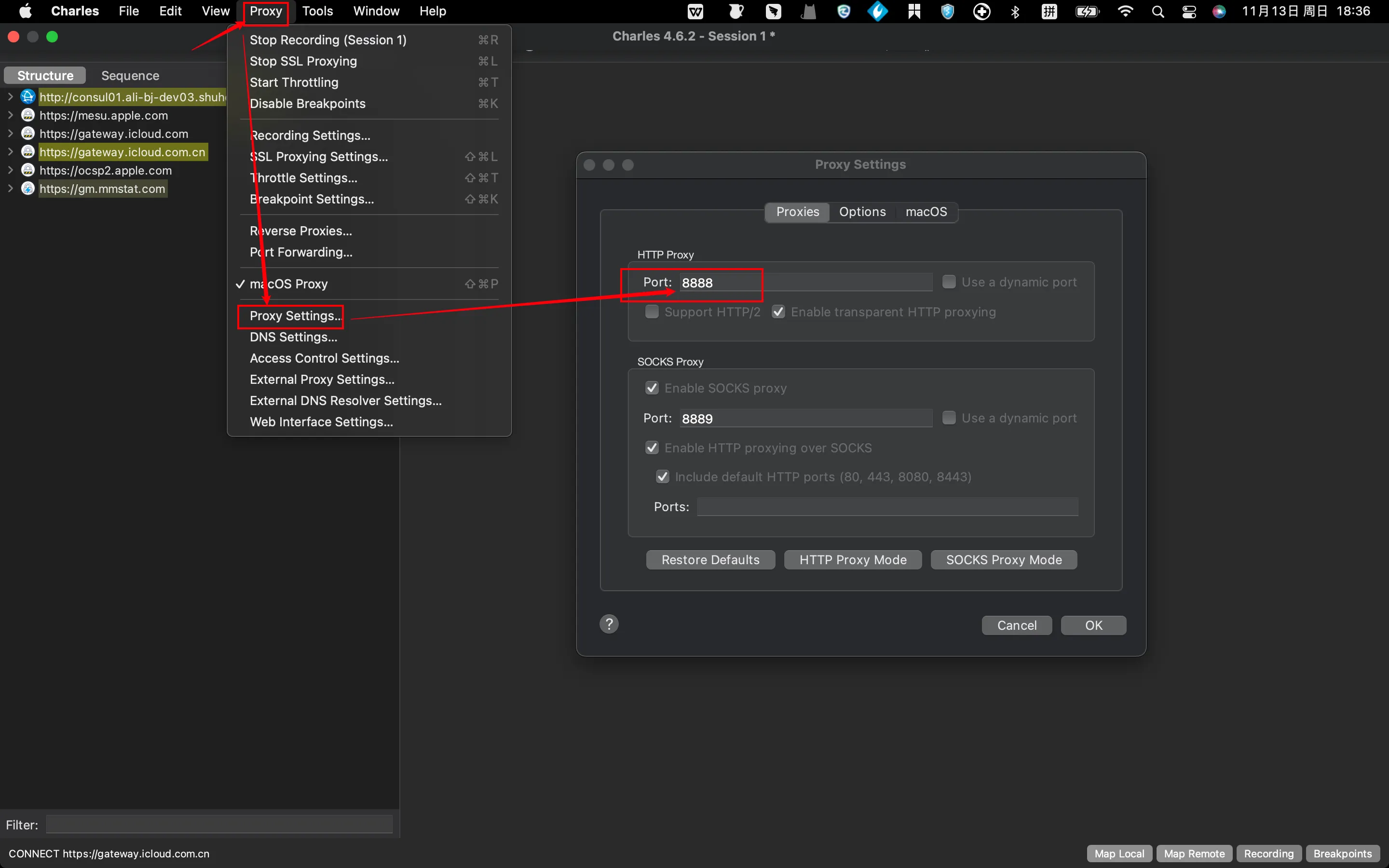 setProxy